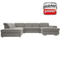 polsterpower Boxspring-Wohnlandschaft - Belle silver - Basismodell - Recamiere rechts