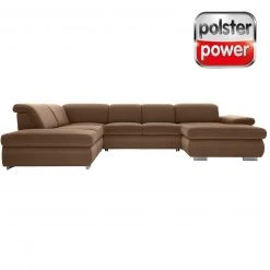 polsterpower Boxspring-Wohnlandschaft - Holiday mandel - Basismodell - Recamiere rechts