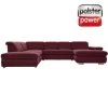 polsterpower Boxspring-Wohnlandschaft - Saddle bordeaux - Basismodell - Recamiere rechts