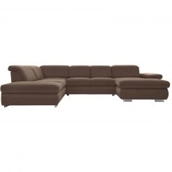 polsterpower Boxspring-Wohnlandschaft - Saddle braun - Basismodell - Recamiere rechts -Wohnzimmer Verkäufe 1231109778 09 1600Wx1600H