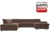 polsterpower Boxspring-Wohnlandschaft - Saddle braun - Basismodell - Recamiere rechts