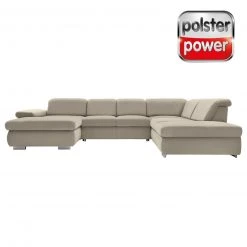 polsterpower Boxspring-Wohnlandschaft - Miro ecru - Basismodell - Recamiere links