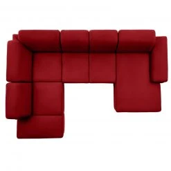 polsterpower Boxspring-Wohnlandschaft - Miro bordeaux - Basismodell - Recamiere rechts -Wohnzimmer Verkäufe 1231110578 03 1600Wx1600H