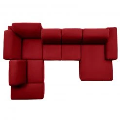 polsterpower Boxspring-Wohnlandschaft - Miro bordeaux - Basismodell - Recamiere rechts -Wohnzimmer Verkäufe 1231110578 04 1600Wx1600H