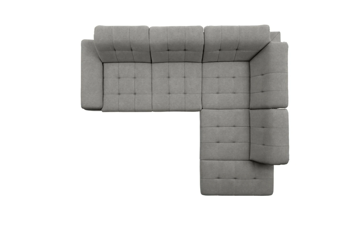 polsterpower Ecksofa - Belle silver - Basismodell - Ottomane rechts 6 polsterpower Ecksofa - Belle silver - Basismodell - Ottomane rechts – Bild 6
