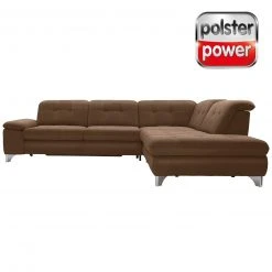 polsterpower Ecksofa - Holiday mandel - Basismodell - Ottomane rechts