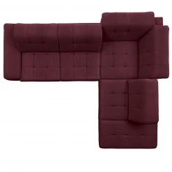polsterpower Ecksofa - Saddle bordeaux - Basismodell - Ottomane rechts -Wohnzimmer Verkäufe 1231140577 03 1600Wx1600H
