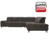 polsterpower Ecksofa - Saddle anthrazit - Basismodell - Ottomane rechts