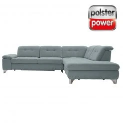 polsterpower Ecksofa - Miro ice - Basismodell - Ottomane rechts