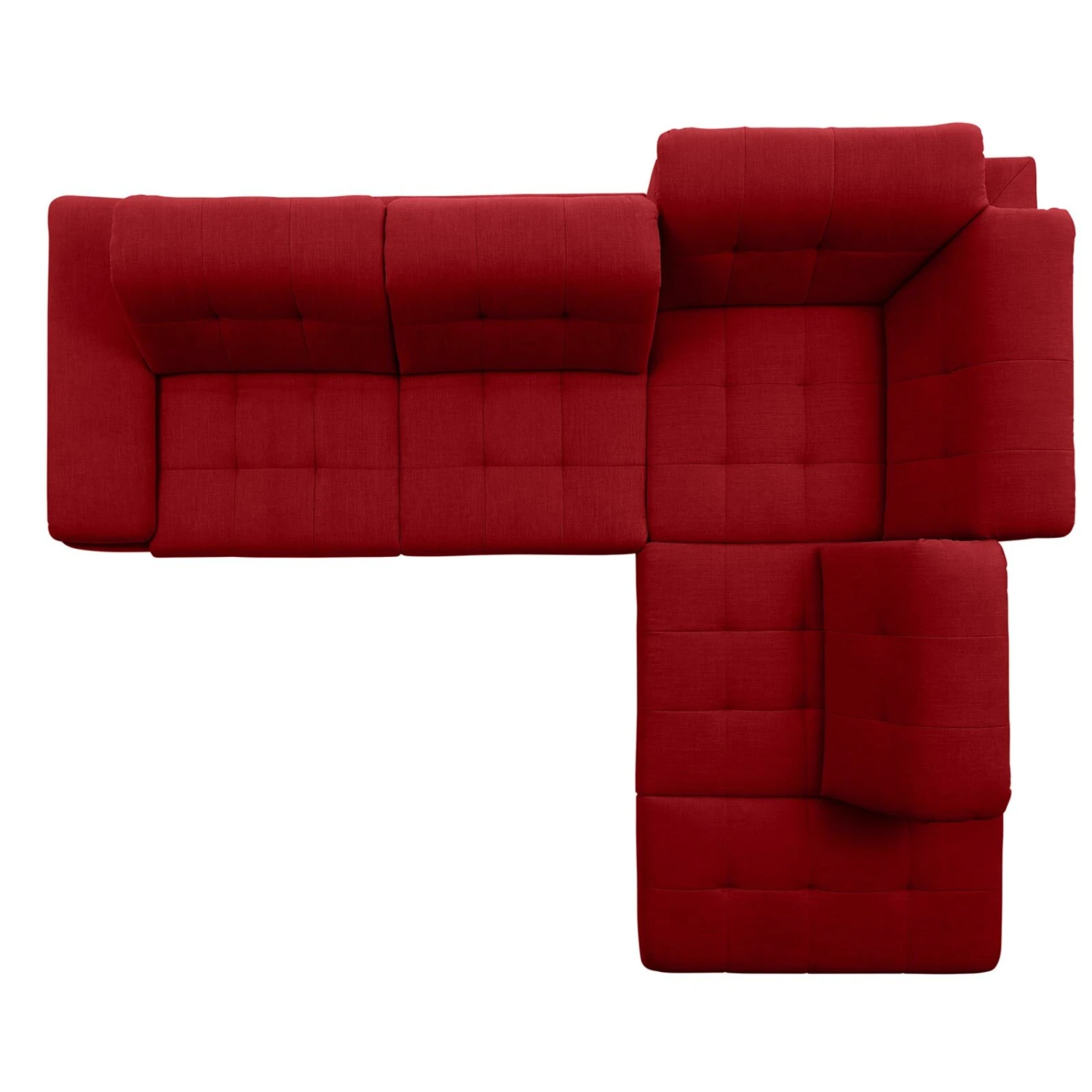 polsterpower Ecksofa - Miro bordeaux - Basismodell - Ottomane rechts 4 polsterpower Ecksofa - Miro bordeaux - Basismodell - Ottomane rechts – Bild 4