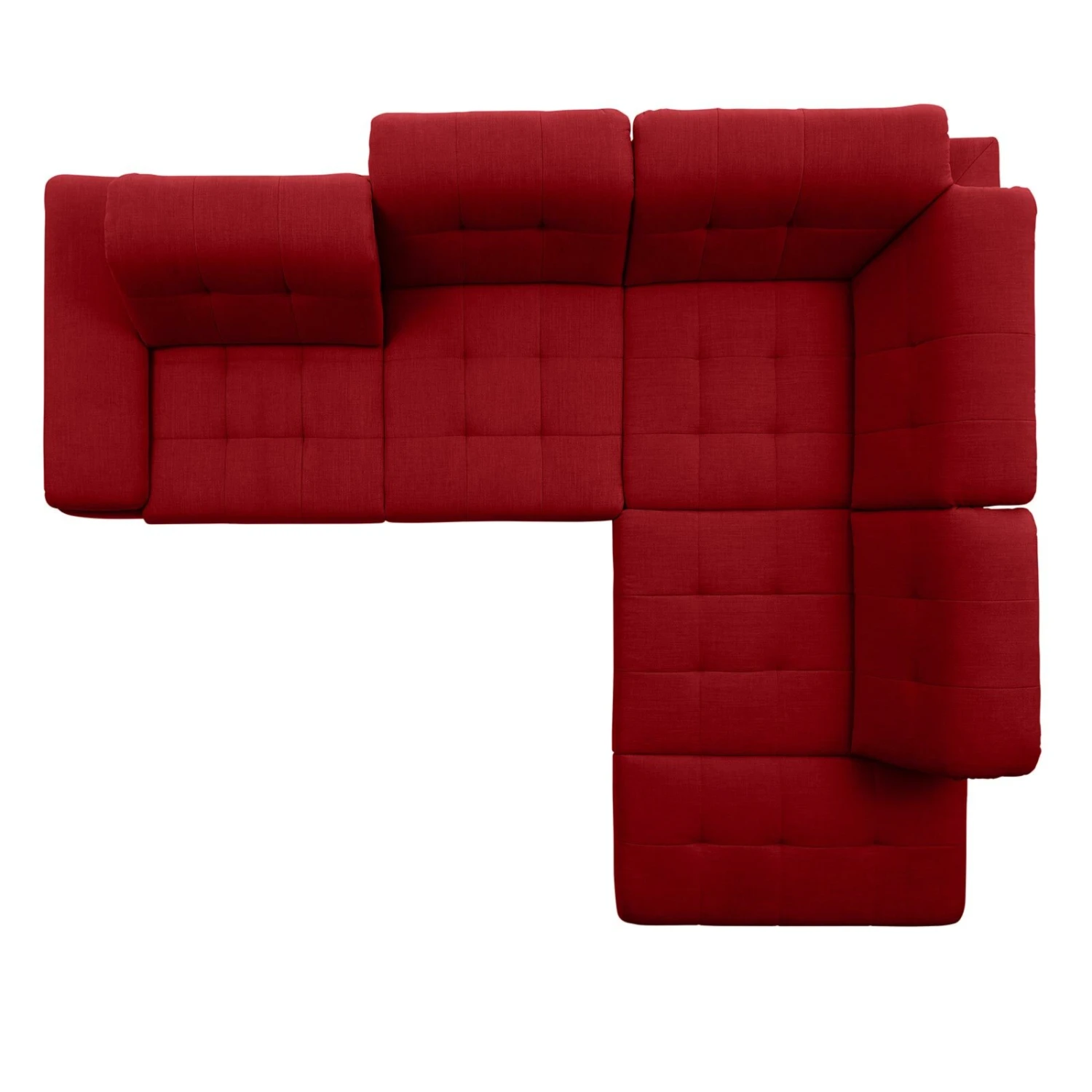 polsterpower Ecksofa - Miro bordeaux - Basismodell - Ottomane rechts 5 polsterpower Ecksofa - Miro bordeaux - Basismodell - Ottomane rechts – Bild 5