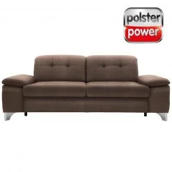 polsterpower 3-Sitzer-Sofa - Saddle braun - Basismodell
