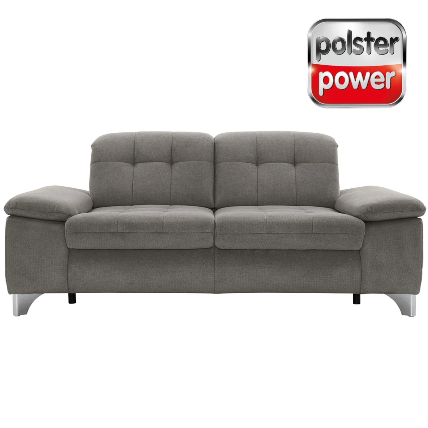 polsterpower 2,5-Sitzer-Sofa - Belle grey - Basismodell 1 polsterpower 2,5-Sitzer-Sofa - Belle grey - Basismodell