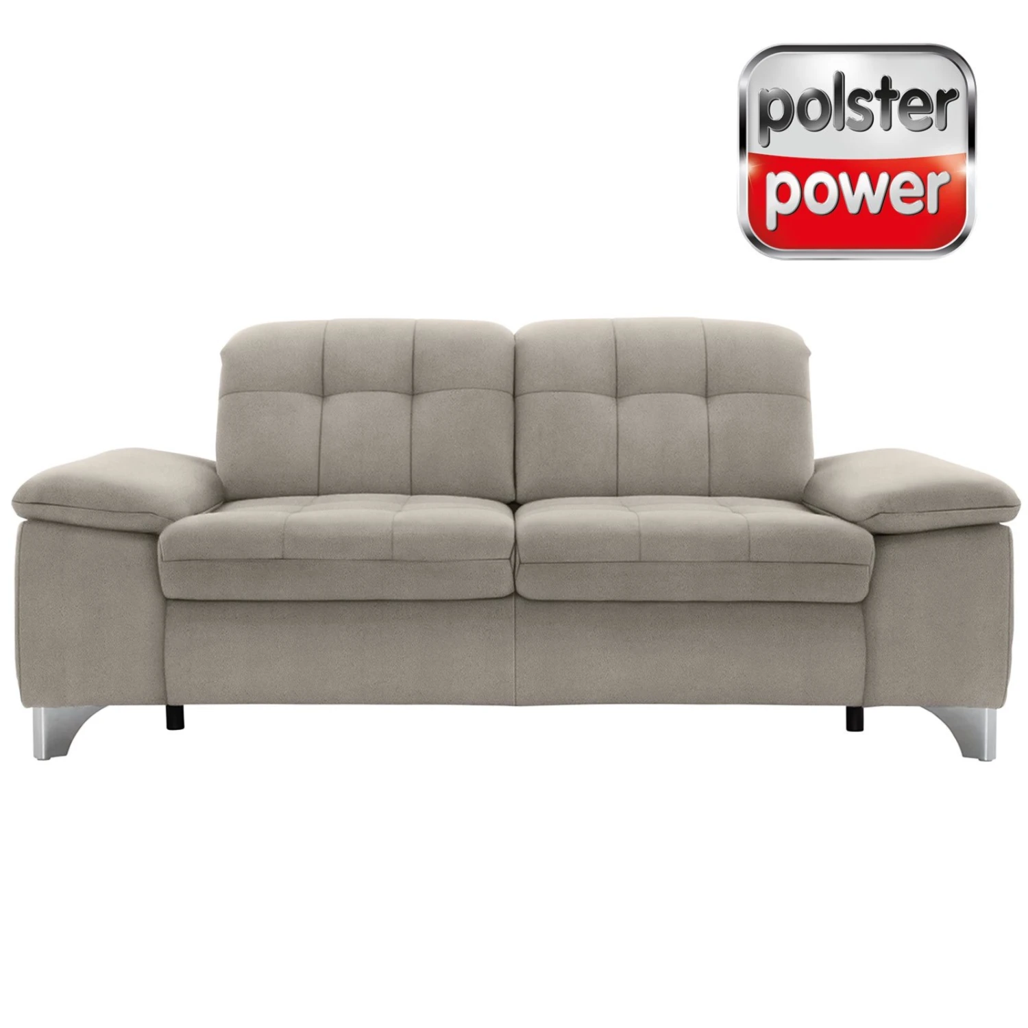 polsterpower 2,5-Sitzer-Sofa - Holiday alu - Basismodell 1 polsterpower 2,5-Sitzer-Sofa - Holiday alu - Basismodell