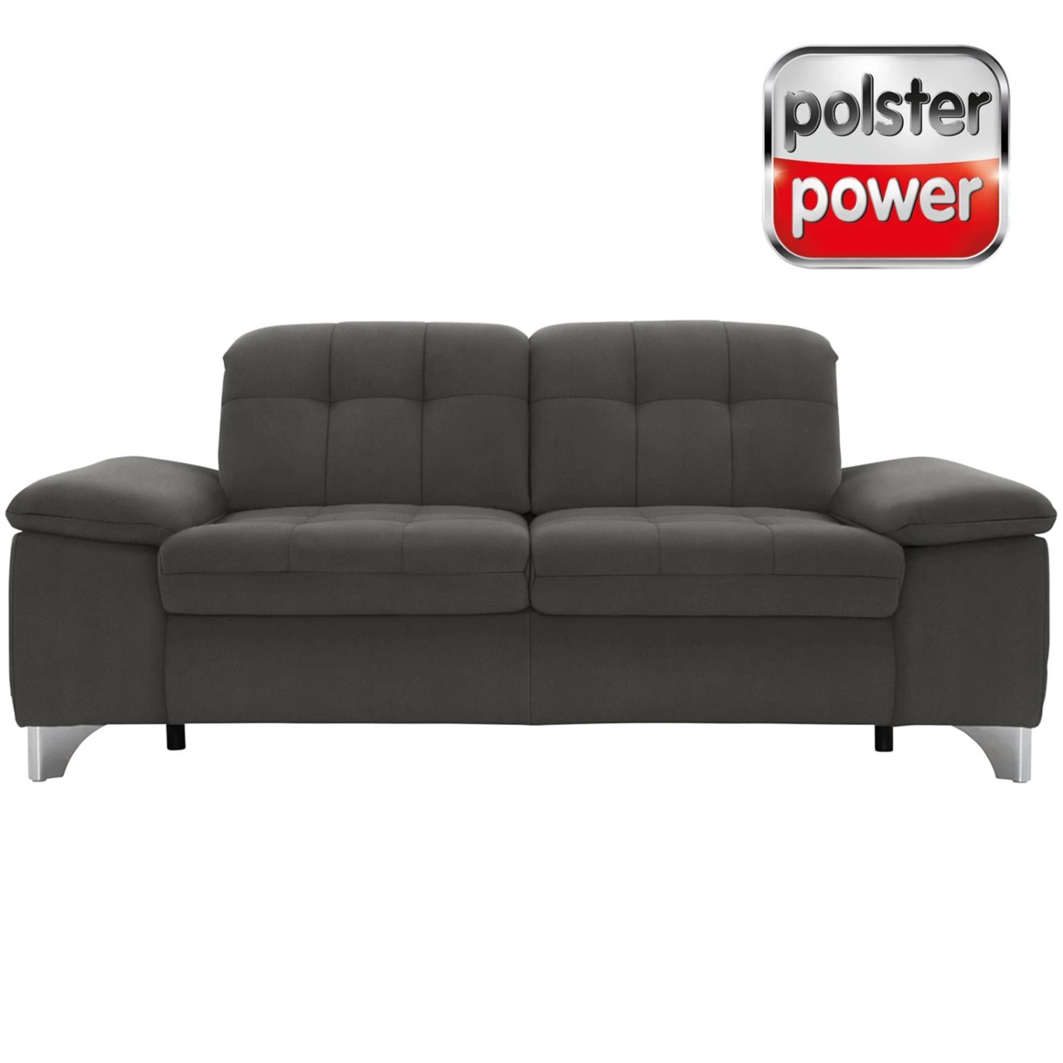 polsterpower 2,5-Sitzer-Sofa - Holiday steel - Basismodell 1 polsterpower 2,5-Sitzer-Sofa - Holiday steel - Basismodell