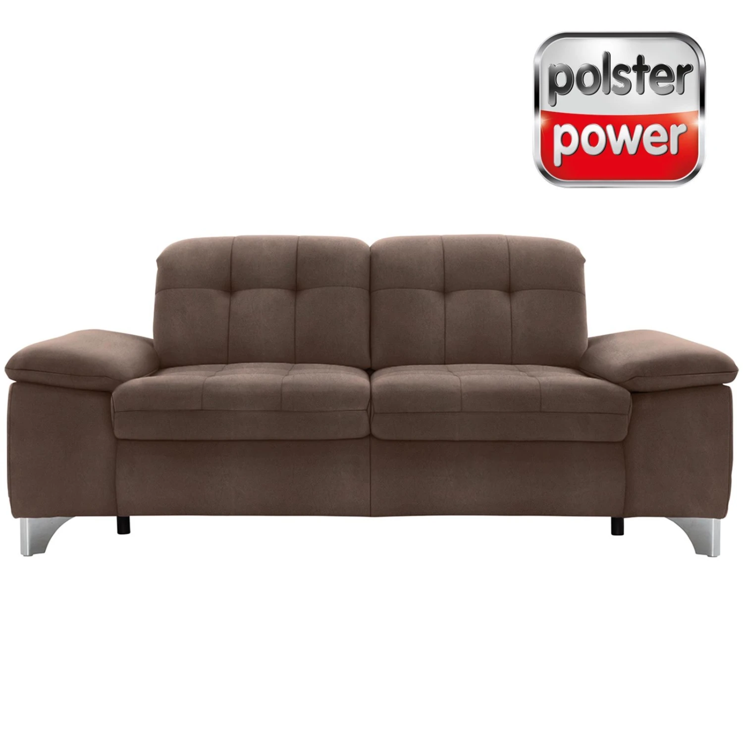 polsterpower 2,5-Sitzer-Sofa - Saddle braun - Basismodell 1 polsterpower 2,5-Sitzer-Sofa - Saddle braun - Basismodell