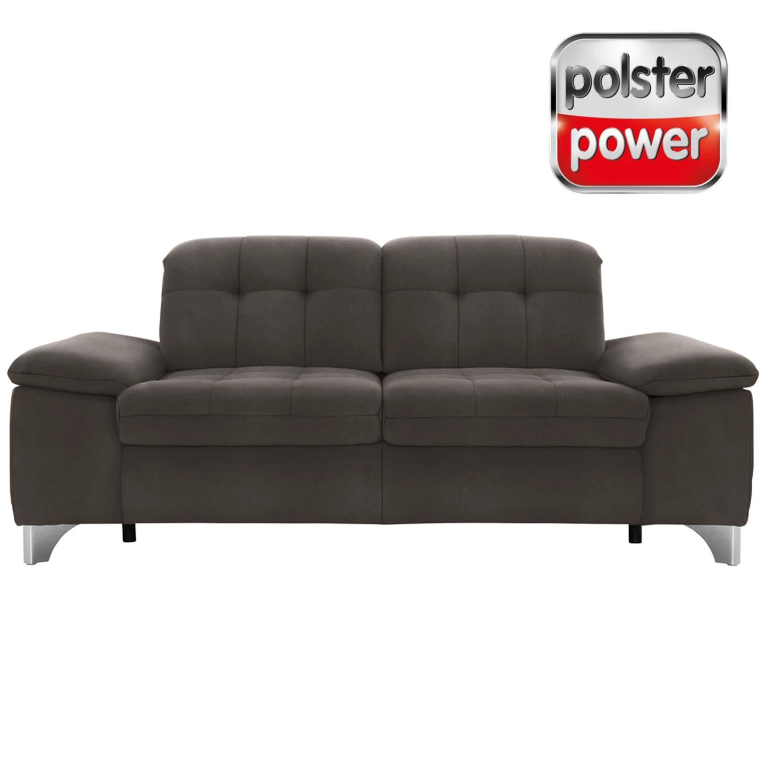 polsterpower 2,5-Sitzer-Sofa - Saddle anthrazit - Basismodell 1 polsterpower 2,5-Sitzer-Sofa - Saddle anthrazit - Basismodell