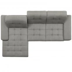 polsterpower Ecksofa - Belle silver - Basismodell - Recamiere links -Wohnzimmer Verkäufe 1231143577 03 1600Wx1600H