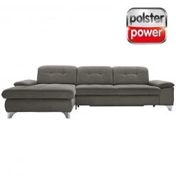 polsterpower Ecksofa - Belle grey - Basismodell - Recamiere links
