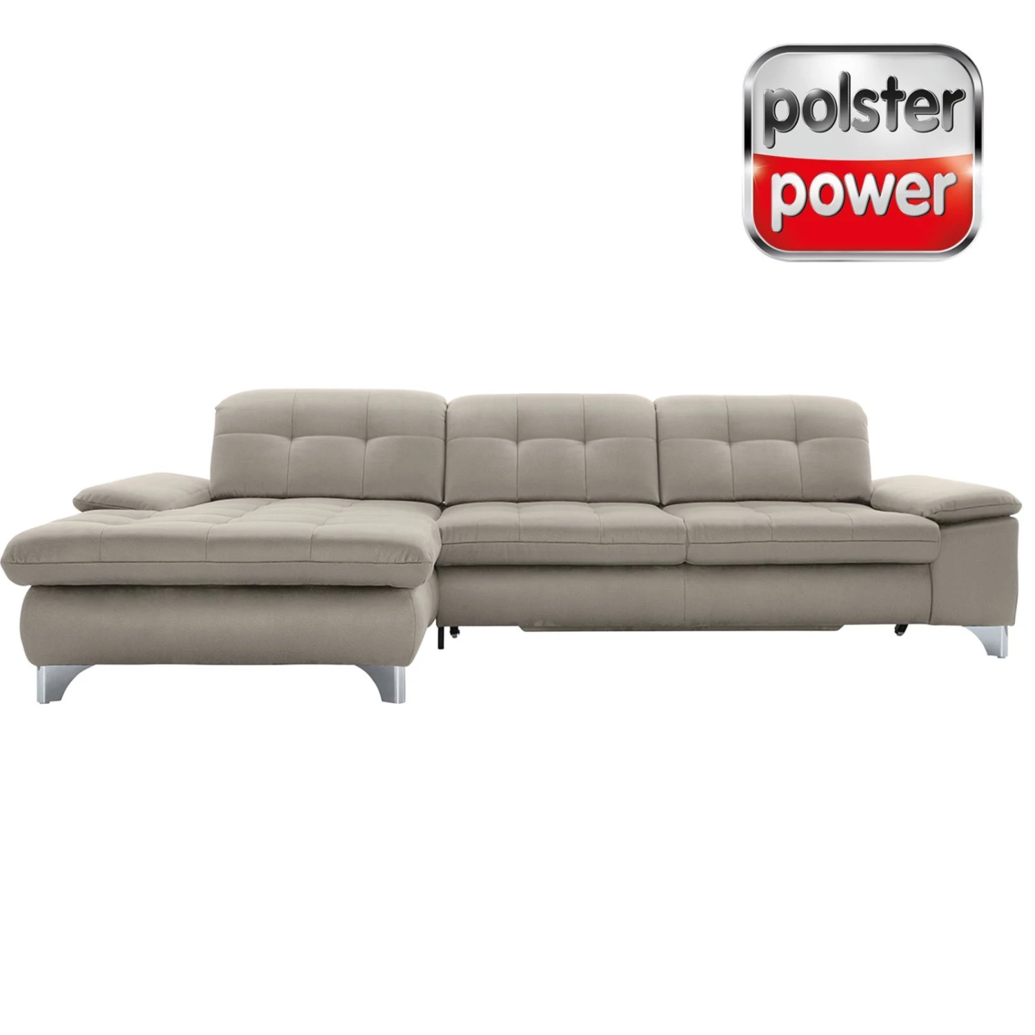 polsterpower Ecksofa - Holiday alu - Basismodell - Recamiere links 1 polsterpower Ecksofa - Holiday alu - Basismodell - Recamiere links