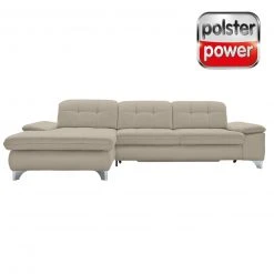 polsterpower Ecksofa - Miro ecru - Basismodell - Recamiere links