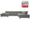 polsterpower Wohnlandschaft - Belle silver - Basismodell - Recamiere links
