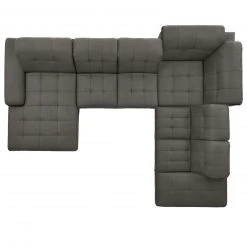 polsterpower Wohnlandschaft - Belle grey - Basismodell - Recamiere links -Wohnzimmer Verkäufe 1231144877 03 1600Wx1600H