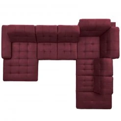 polsterpower Wohnlandschaft - Saddle bordeaux - Basismodell - Recamiere links -Wohnzimmer Verkäufe 1231145377 03 1600Wx1600H