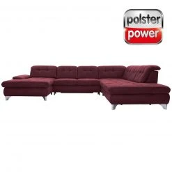 polsterpower Wohnlandschaft - Saddle bordeaux - Basismodell - Recamiere links