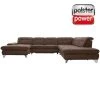polsterpower Wohnlandschaft - Saddle braun - Basismodell - Recamiere links