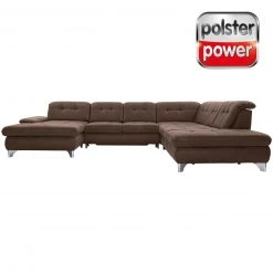 polsterpower Wohnlandschaft - Saddle braun - Basismodell - Recamiere links