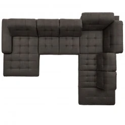 polsterpower Wohnlandschaft - Saddle anthrazit - Basismodell - Recamiere links -Wohnzimmer Verkäufe 1231145577 03 1600Wx1600H