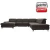 polsterpower Wohnlandschaft - Saddle anthrazit - Basismodell - Recamiere links