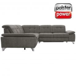 polsterpower Ecksofa - Belle grey - Basismodell - links