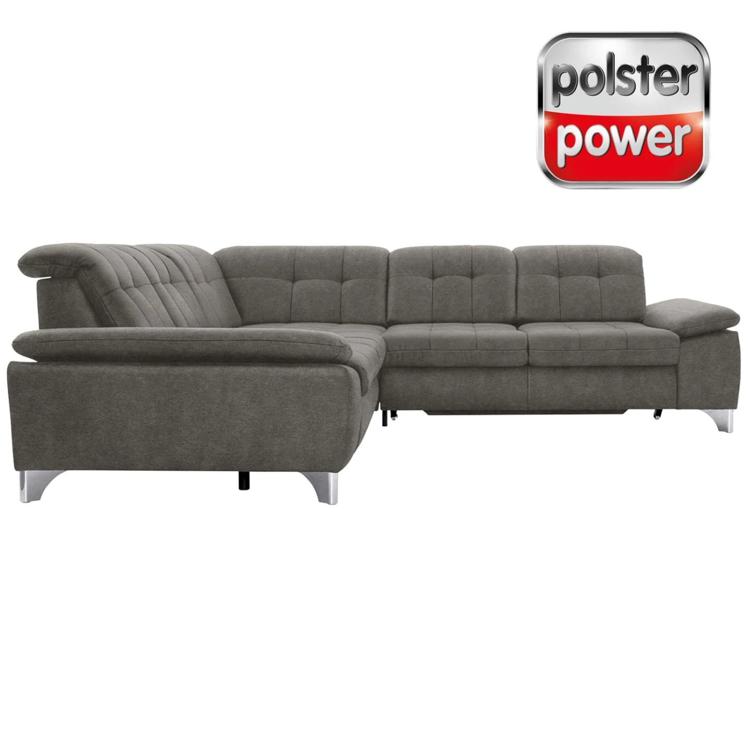 polsterpower Ecksofa - Belle grey - Basismodell - links 1 polsterpower Ecksofa - Belle grey - Basismodell - links