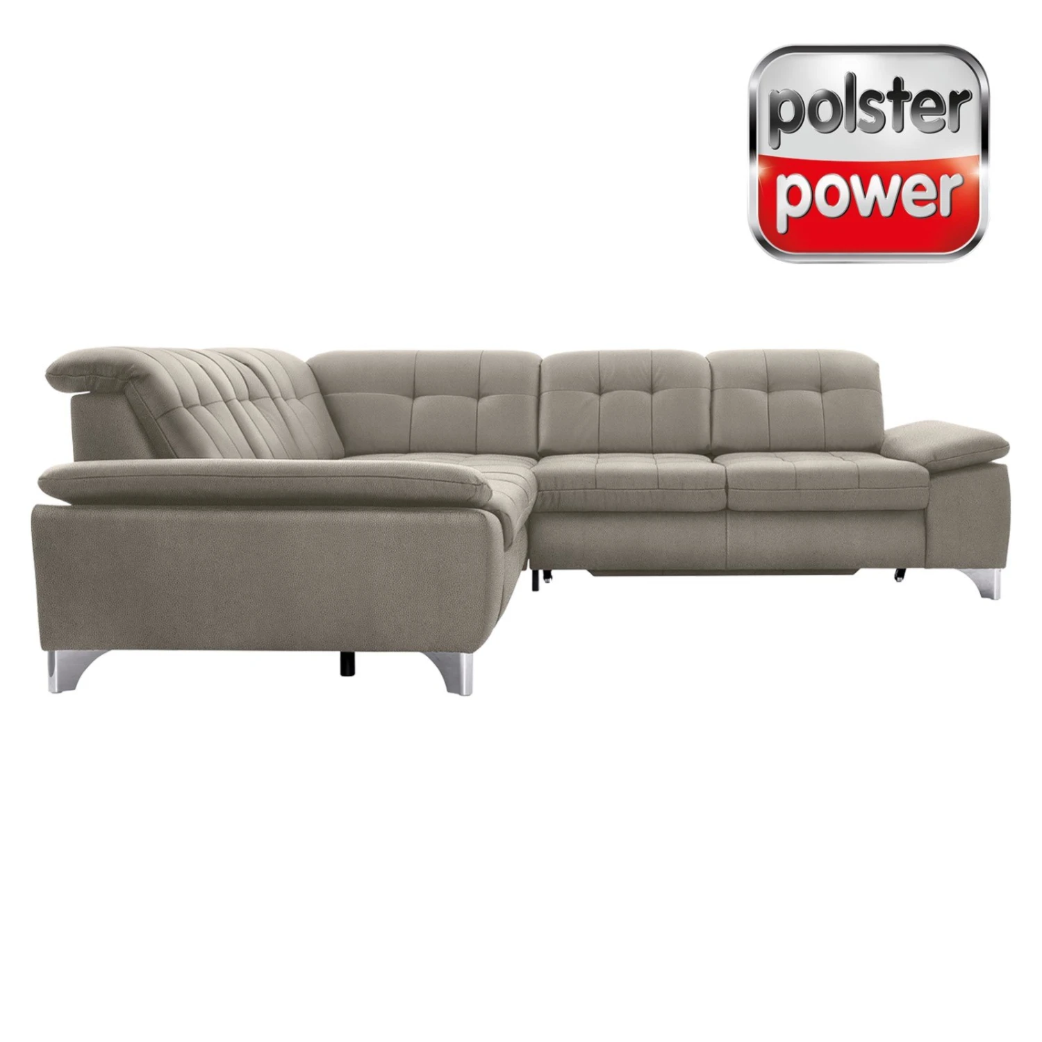 polsterpower Ecksofa - Holiday alu - Basismodell - links 1 polsterpower Ecksofa - Holiday alu - Basismodell - links