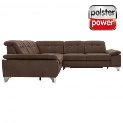 polsterpower Ecksofa - Saddle braun - Basismodell - links
