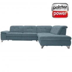 polsterpower Ecksofa - Belle ice - Basismodell - Ottomane rechts