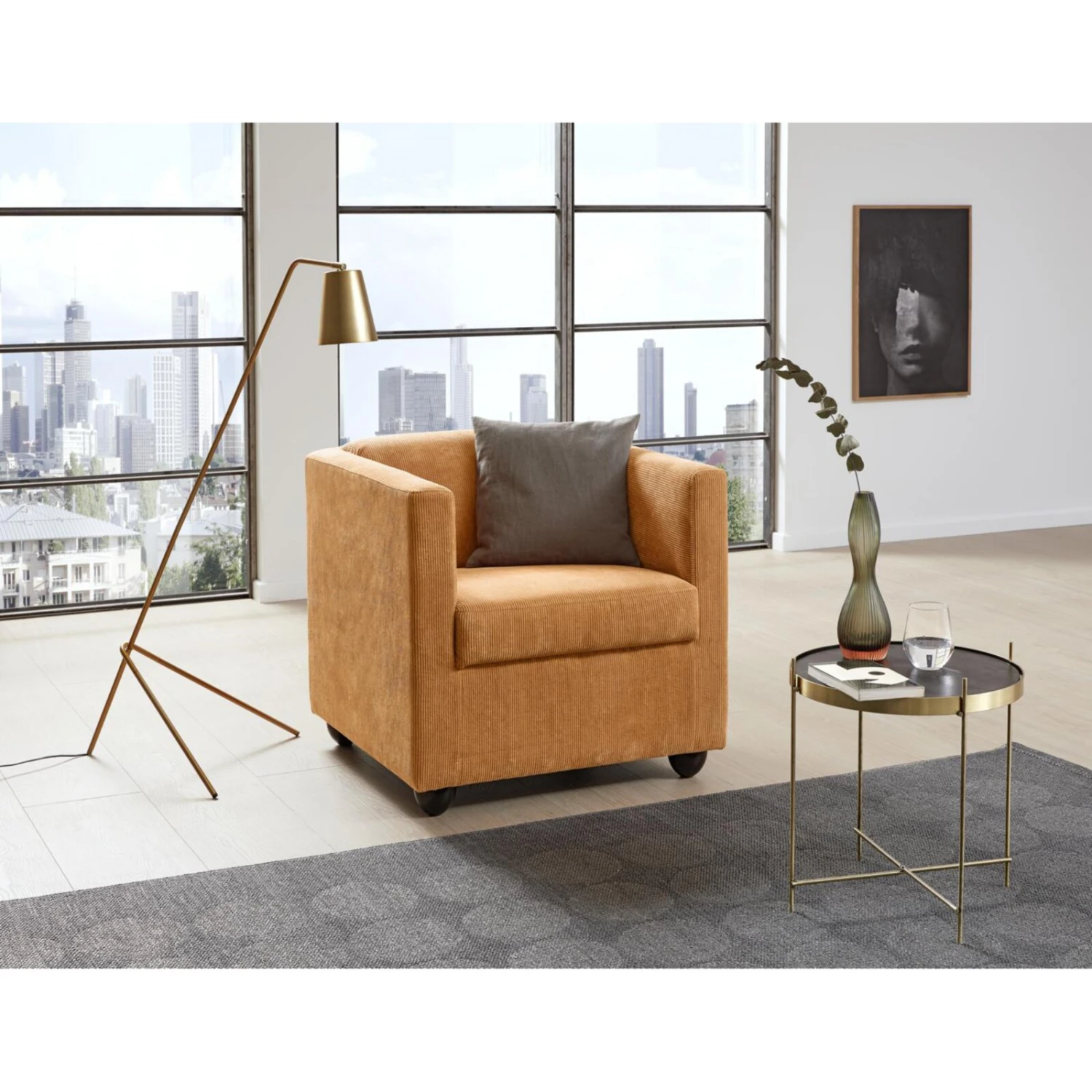 Sessel - LOOKS by Wolfgang Joop - pfirsich - Holzfüße 3 Sessel - LOOKS by Wolfgang Joop - pfirsich - Holzfüße – Bild 3