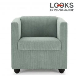Sessel - LOOKS by Wolfgang Joop - türkis - Holzfüße