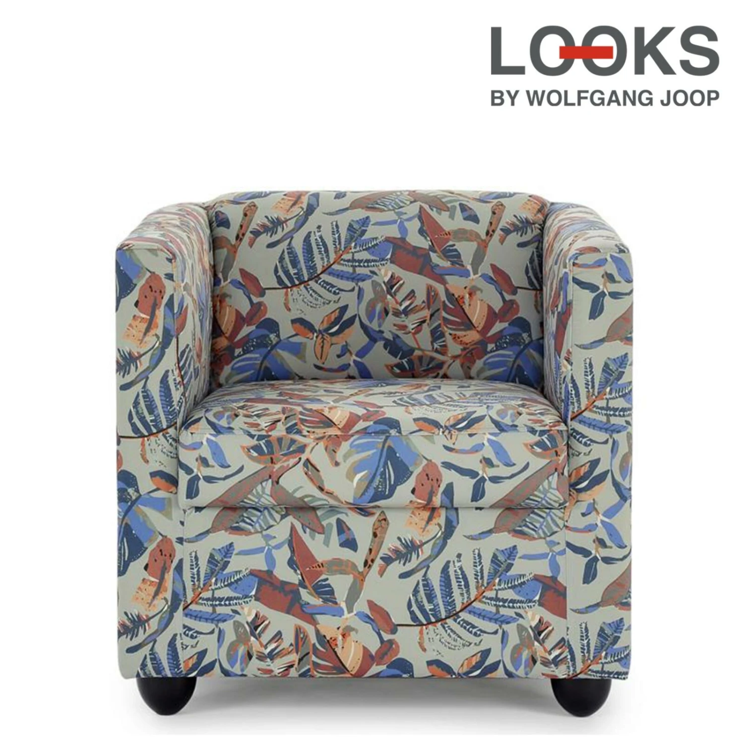 Sessel - LOOKS by Wolfgang Joop - grau gemustert - Holzfüße 1 Sessel - LOOKS by Wolfgang Joop - grau gemustert - Holzfüße