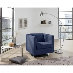 Sessel - LOOKS by Wolfgang Joop - dunkelblau - Tellerfuß -Wohnzimmer Verkäufe 1238003900 04 1600Wx1600H