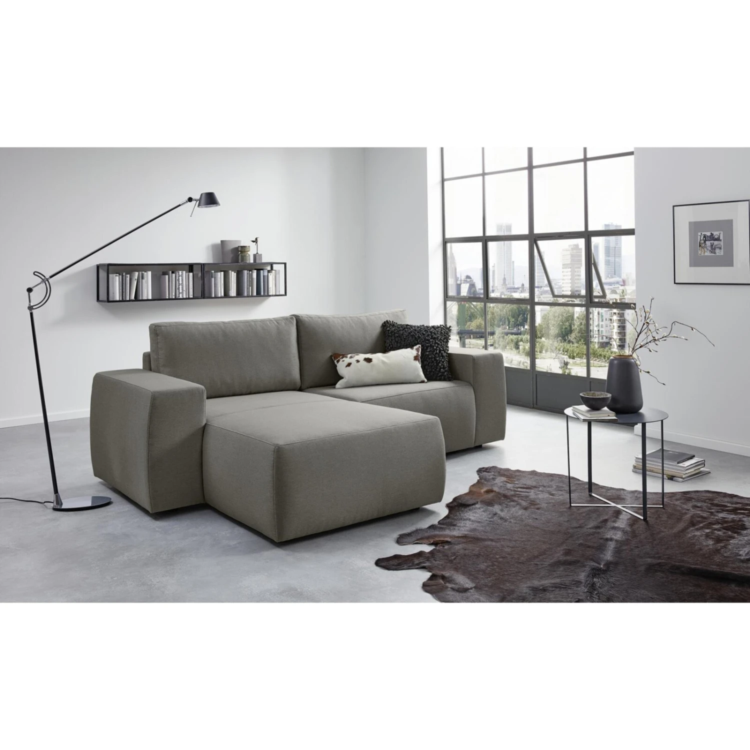 Ecksofa - LOOKS by Wolfgang Joop - grau - beidseitig montierbar 4 Ecksofa - LOOKS by Wolfgang Joop - grau - beidseitig montierbar – Bild 4