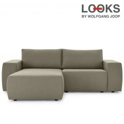 Ecksofa - LOOKS by Wolfgang Joop - schlamm - beidseitig montierbar