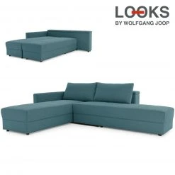 Ecksofa - LOOKS by Wolfgang Joop - petrol - Boxspring - Longchair links