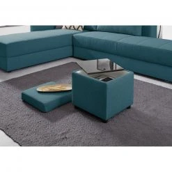 Polsterhocker - LOOKS by Wolfgang Joop - petrol - Tischfunktion -Wohnzimmer Verkäufe 1238006900 04 1600Wx1600H