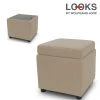 Polsterhocker - LOOKS by Wolfgang Joop - beige - Tischfunktion