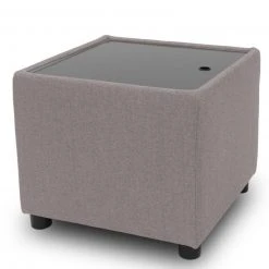 Polsterhocker - LOOKS by Wolfgang Joop - hellgrau - Tischfunktion -Wohnzimmer Verkäufe 1238007001 05 1600Wx1600H