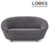 2-Sitzer Sofa - LOOKS by Wolfgang Joop - dunkelgrau