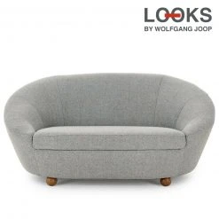 2-Sitzer Sofa - LOOKS by Wolfgang Joop - hellblau-grau